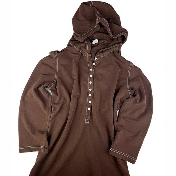 J. Crew Quarter-Sleeve Hooded Sweatshirt Dress - Picture 4 of 7